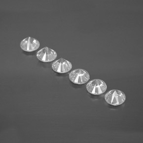 Gemas de Circón Blanco natural de  ct, Corte Redondo, VVS-VS