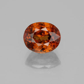 Circón Naranja natural de 2.77 ct, Corte Óvalo, VS