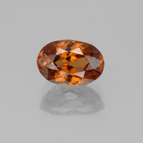 Circón naranja natural de 2,45 ct, corte óvalo, VVS
