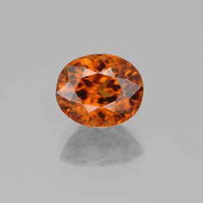 Circón naranja natural de 2,48 ct, corte óvalo, VVS