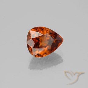 Circón Naranja oscuro natural de 2.04 ct, En forma de pera, VVS-VS
