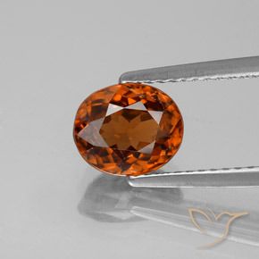 Circón naranja natural de 2,38 ct, corte óvalo, VVS-VS