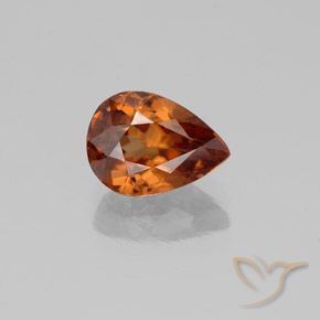 2.10ct Natural Naranja medio Circón, En forma de pera, VS