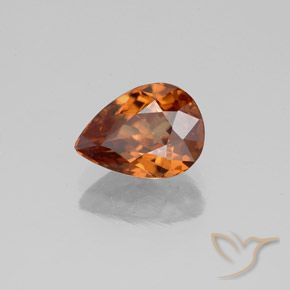 Circón Naranja medio natural de 2.10 ct, En forma de pera, VS