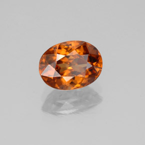 Circón naranja natural de 2,21 ct, corte óvalo, VS