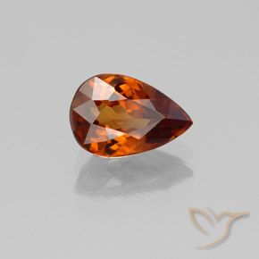 Circón Naranja oscuro natural de 1.96 ct, En forma de pera, VS