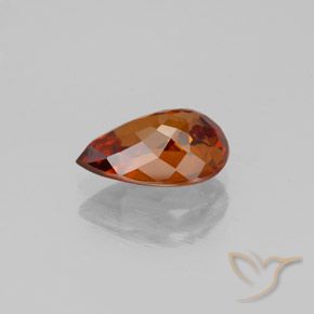 Circón Naranja oscuro natural de 1.96 ct, En forma de pera, VS