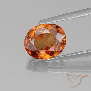 Circón Naranja fuego natural de 2.71 ct, Corte Óvalo, VS