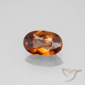 Circón Naranja oscuro natural de 1.72 ct, Ovalada, VVS