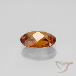 Circón Naranja oscuro natural de 1.72 ct, Ovalada, VVS