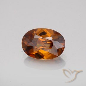 Circón Naranja rojizo natural de 1.82 ct, Ovalada, VS