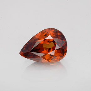Circón Naranja medio natural de 2.08 ct, En forma de pera, VVS
