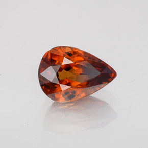 Circón Naranja medio natural de 2.08 ct, En forma de pera, VVS