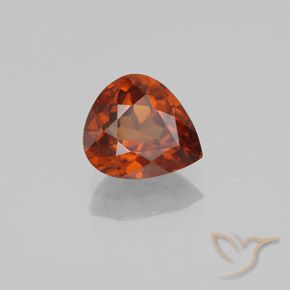 Circón Ámbar naranja natural de 1.59 ct, En forma de pera, VVS