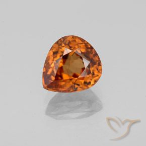 2.08ct Natural Naranja oscuro medio Circón, En forma de pera, VS