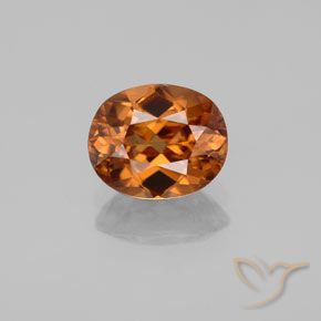 Circón naranja natural de 1,85 ct, corte óvalo, VVS-VS