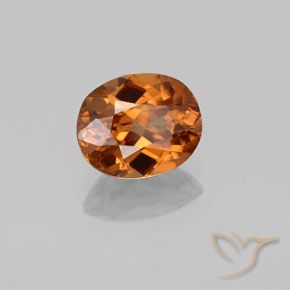Circón naranja natural de 1,85 ct, corte óvalo, VVS-VS