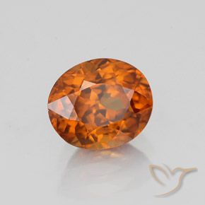 Circón naranja natural de 1,78 ct, corte óvalo, VVS-VS