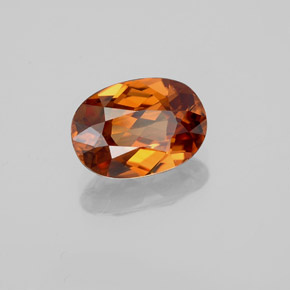 Circón naranja natural de 1,98 ct, corte óvalo, VVS