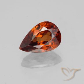 2.17ct Natural Naranja oscuro Circón, En forma de pera, VVS, Photo A