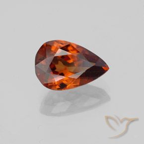 Circón Naranja oscuro natural de 2.17 ct, En forma de pera, VVS