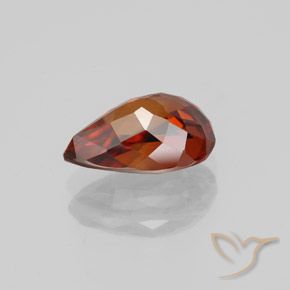 Circón Naranja oscuro natural de 2.17 ct, En forma de pera, VVS
