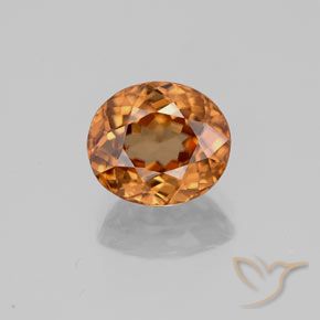 2.34ct Natural Naranja medio Circón, Ovalada, VVS-VS