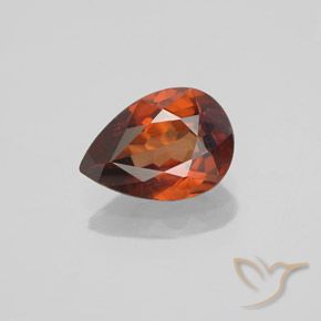 1.87ct Natural Naranja oscuro Circón, En forma de pera, VVS-VS