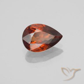 Circón Naranja oscuro natural de 1.87 ct, En forma de pera, VVS-VS