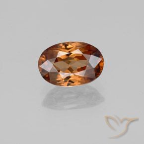 1.86ct Natural Naranja oscuro Circón, Ovalada, VVS
