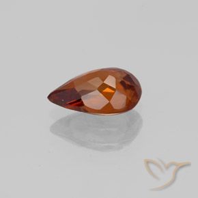 Circón Naranja oscuro natural de 1.69 ct, En forma de pera, VS