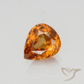 1.36ct Natural Marrón naranja Circón, En forma de pera, VVS