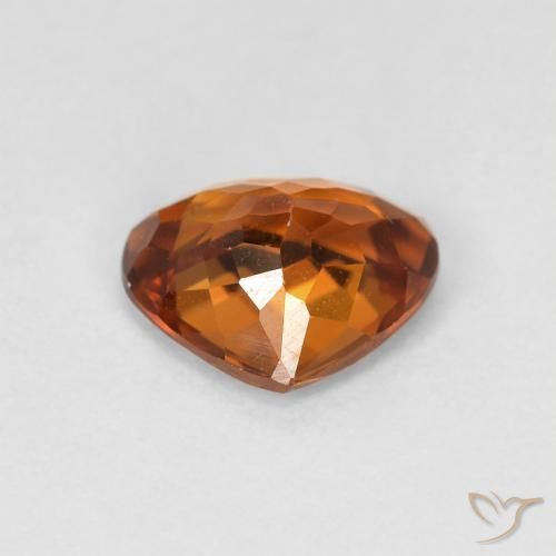 Circón Naranja oscuro natural de 1.57 ct, En forma de pera, VVS-VS