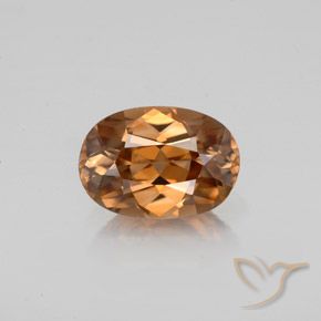 1.83ct Natural Naranja medio Circón, Ovalada, VVS