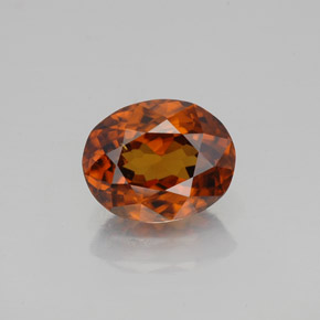 Circón naranja natural de 1,99 ct, corte óvalo, VS
