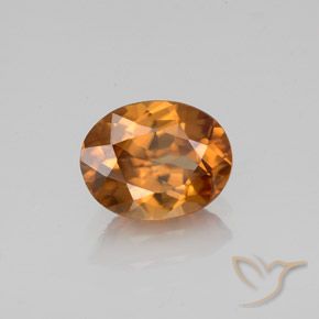 Circón Marrón naranja natural de 1.75 ct, Ovalada, VVS