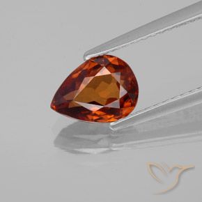 1.87ct Natural Naranja rojizo Circón, En forma de pera, VVS