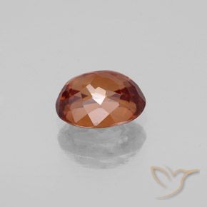 Circón Naranja oscuro medio natural de 2.22 ct, Ovalada, VVS
