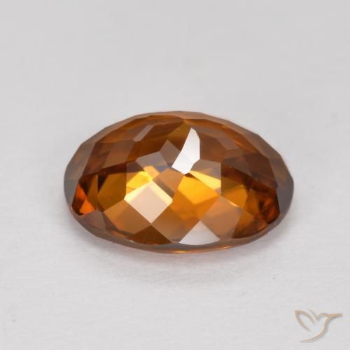 Circón Naranja terroso natural de 1.66 ct, Ovalada, VVS-VS