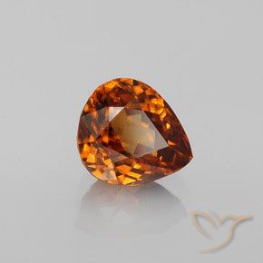 Circón Naranja medio natural de 1.90 ct, En forma de pera, VS