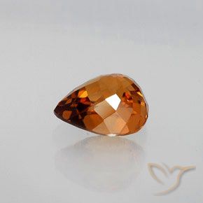 Circón Naranja medio natural de 1.90 ct, En forma de pera, VS