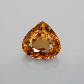 Circón naranja natural de 1,80 ct, en forma de pera, VVS-VS