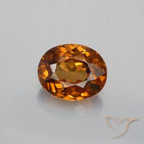 1.46ct Natural Naranja marrón intenso Circón, Ovalada, VVS