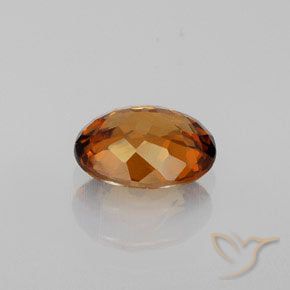 Circón Naranja marrón intenso natural de 1.46 ct, Ovalada, VVS