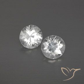 Gemas de Circón Blanco natural de 2.09 ct, Redondo, VVS-VS