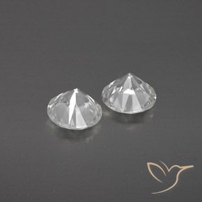 Gemas de Circón Blanco natural de 2.09 ct, Redondo, VVS-VS