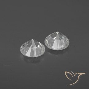 Gemas de Circón Blanco natural de 2.25 ct, Redondo, VVS-VS