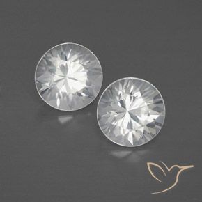 Gemas de Circón Blanco natural de 2.52 ct, Redondo, VVS