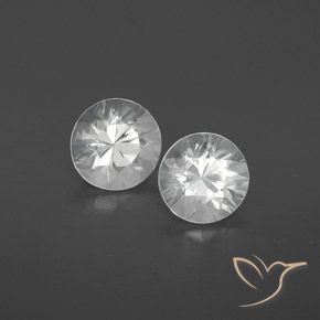 Gemas de Circón Blanco natural de 2.51 ct, Redondo, VVS-VS
