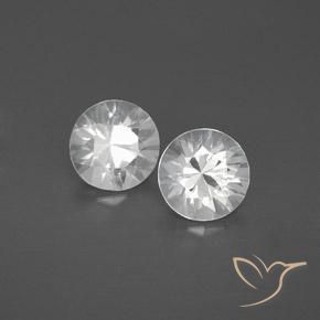 Gemas de Circón Blanco natural de 2.46 ct, Redondo, VVS